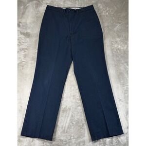 Dickies Work Pants Women 36 Navy Blue Fair Distressed Industrial Straight Leg